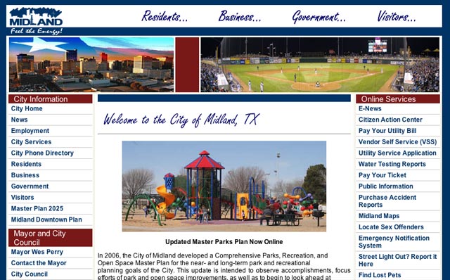 Home page screenshot