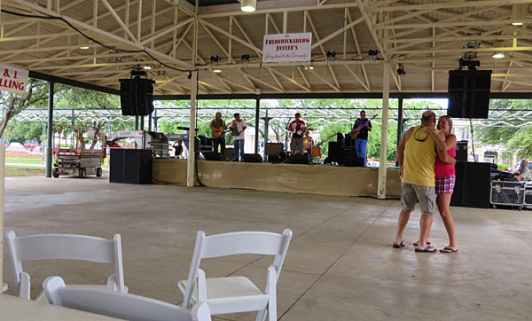 Dance area at the Crawfish Festival