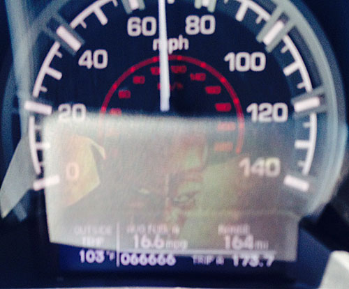 Photo of instrument cluster