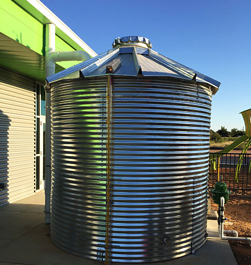 West Texas Food Bank's Midland Facility - Rainfall Collection System