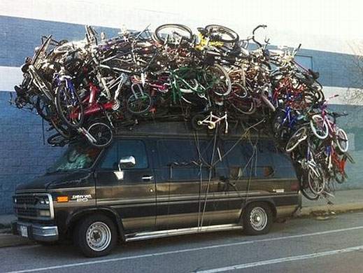 Photo - Lotta bikes strapped to that van