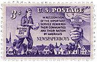 Newspaper Boy Stamp