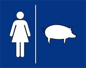 Species Neutral Restroom Sign