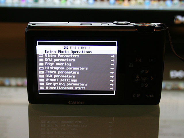 Photo - CHDK menu screen of S95