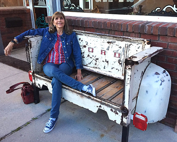 Photo - Bench made from pickup bed
