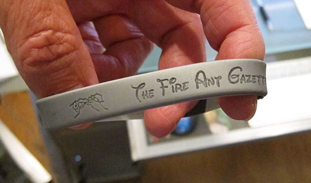 Photo - Fire Ant Gazette silicon wristband