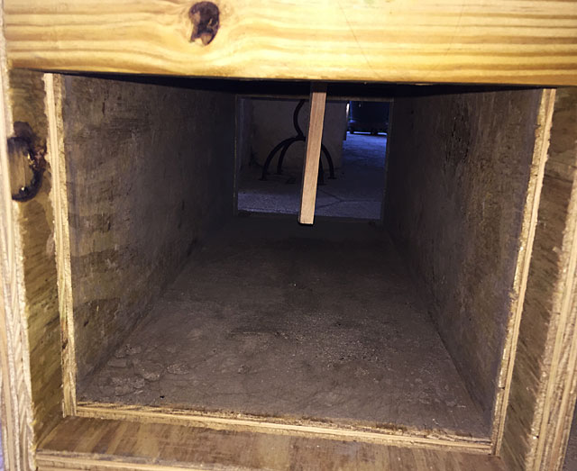 Interior of Armadillo Trap