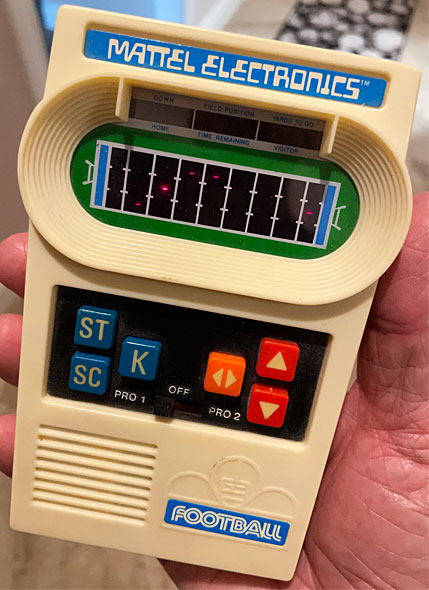 Photo - Mattel Electronics handheld football game from 1977