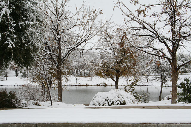 Photos of snow in Midland, Texas