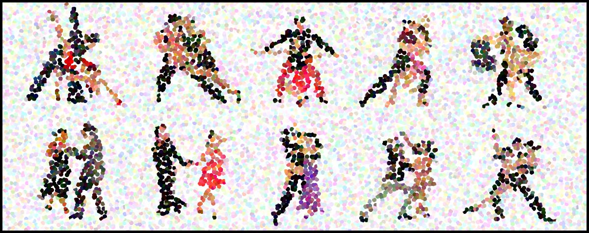 Stylized images of dancers