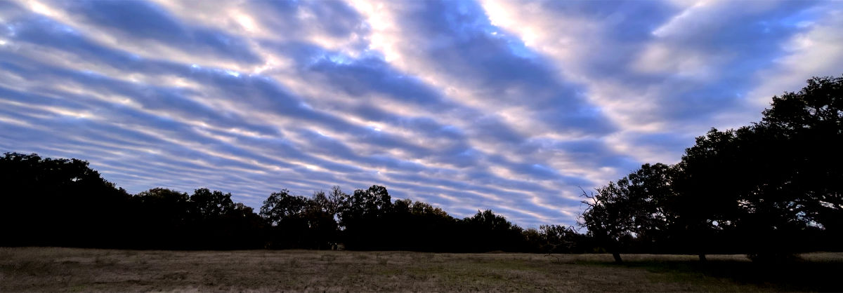Photo: Rippled clouds at sunrise in Horseshoe Bay, Texas