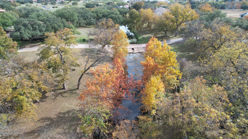 Drone photo: Fall colors in Horseshoe Bay, Texas