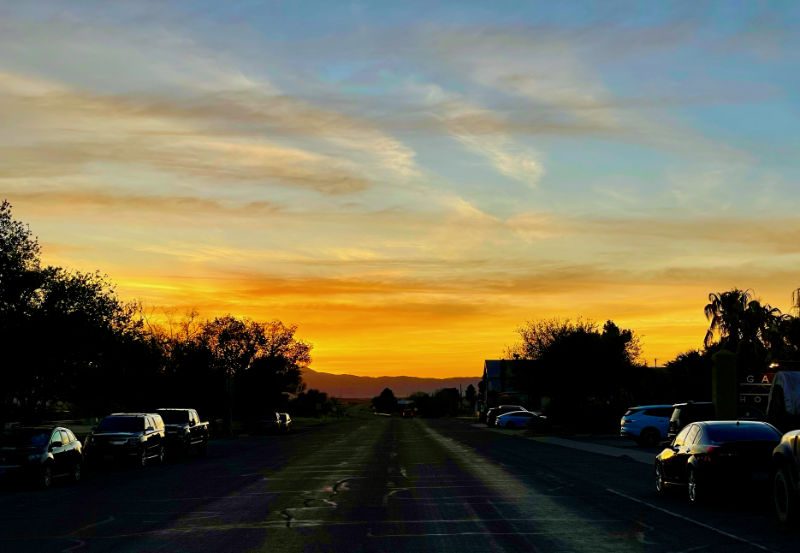 Photo: Striking sunset in Marathon, TX