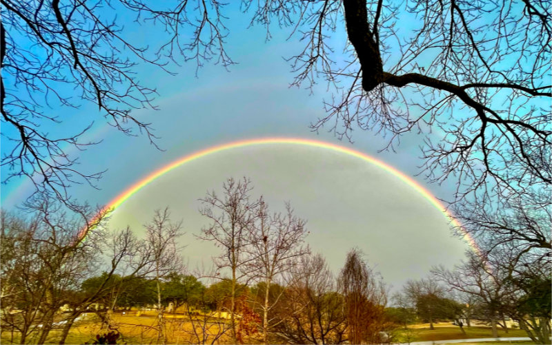 Photo: Double rainbow over Horseshoe Bay, TX