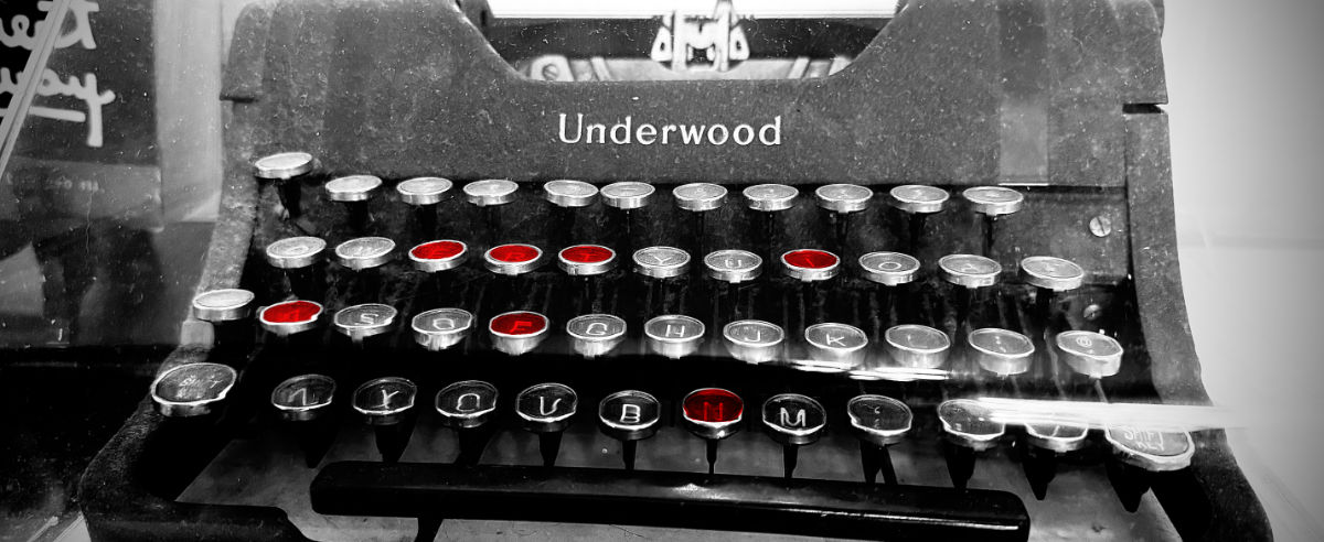 Photo: Ernest Hemingway's Underwood typewriter, lightly processed