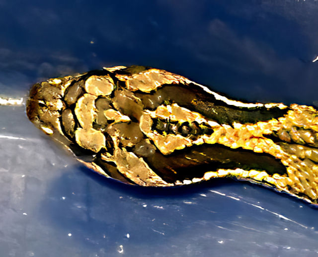Photo: Closeup of the Eastern hognose head