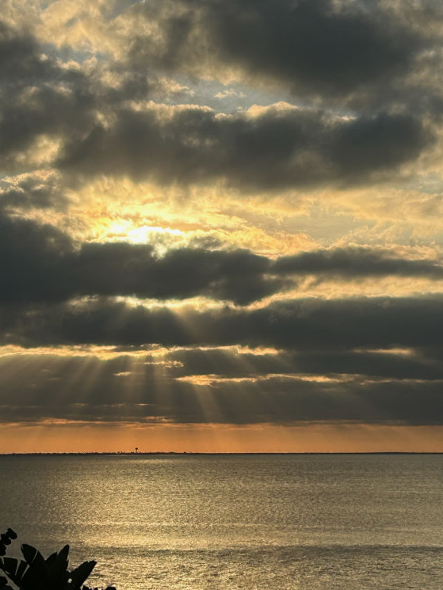 Photo: Sunrise over Laguna Madre as viewed from South Padre Island, TX