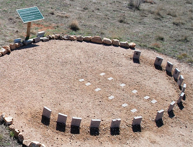 Photo: The analemmatic sundial at the Horseshoe Bay (TX) Nature Park