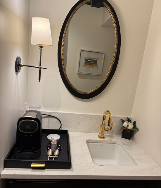 Photo: Emigrant Boutique Hotel - coffee bar with sink and espresso machine in Suite #1
