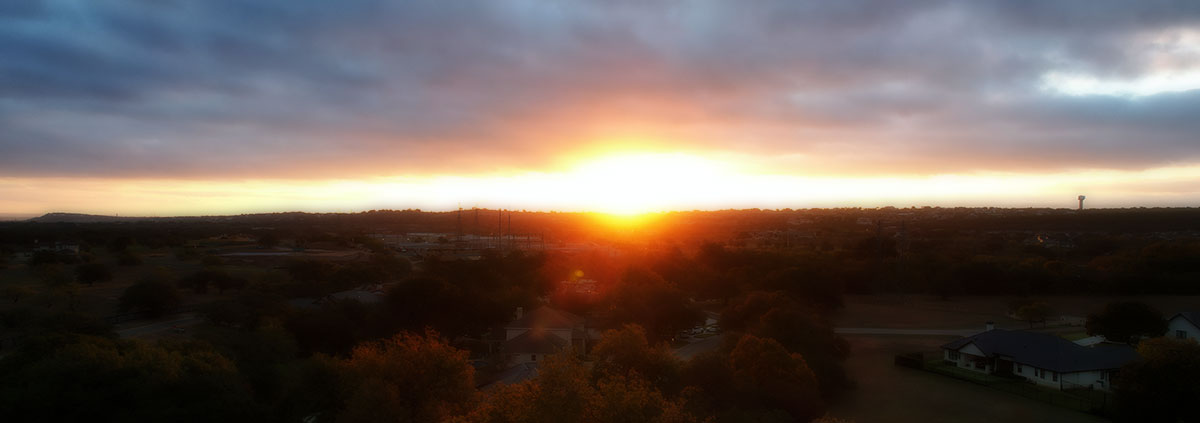Photo: Texas sunrise photographed by drone