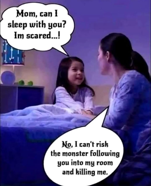 Meme: Monsters following mommy