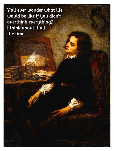 Meme: Thinking a lot about overthinking