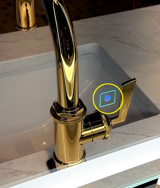 Photo: Emigrant Boutique Hotel - touch control for bathroom mirror light in Suite #1